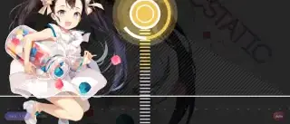 Sequenza di note in un livello di Cytoid: Community Rhythm Game