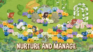 Aiuole in fiore da curare in Honey Grove — Cozy Garden Game
